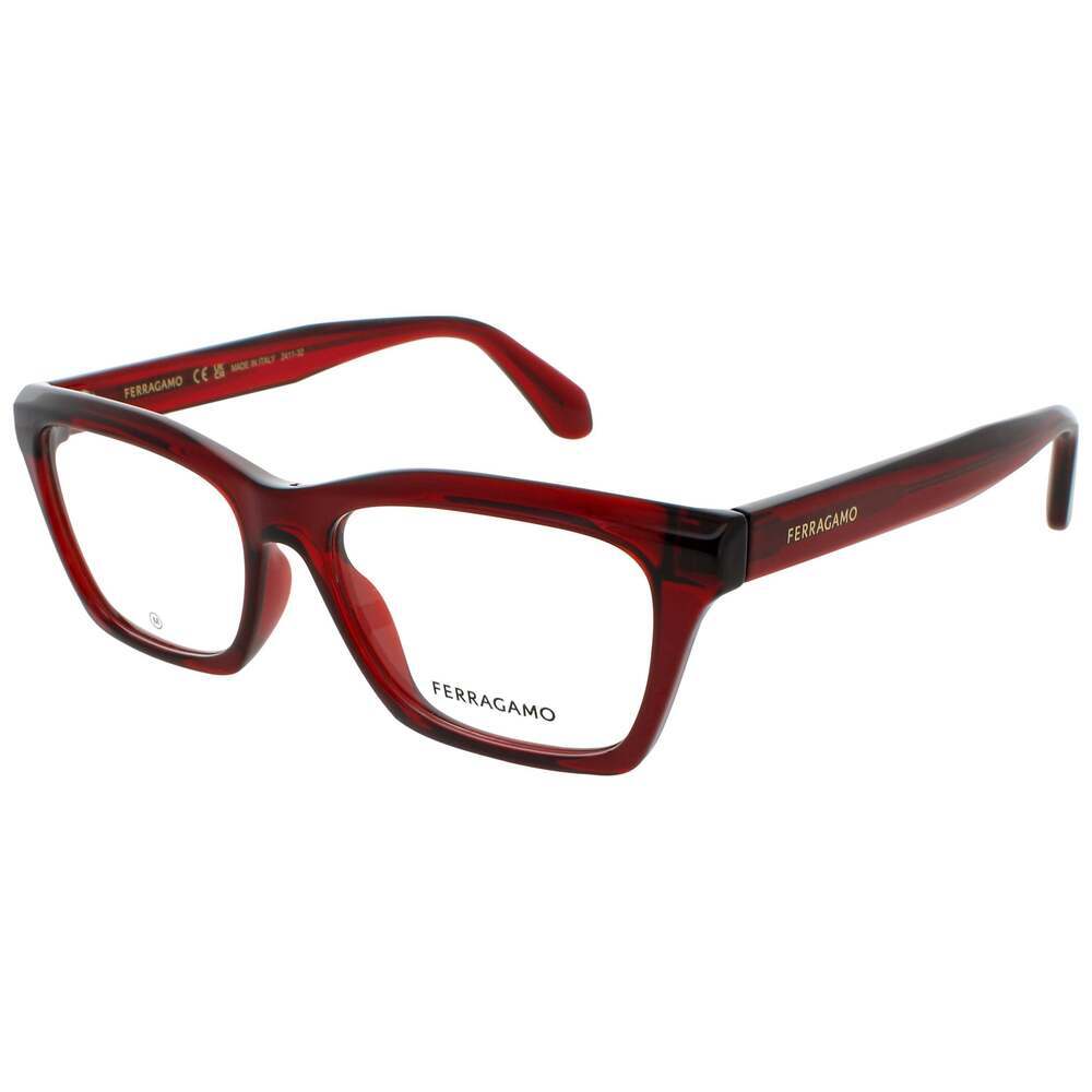 NWT Salvatore Ferragamo SF2986 Transparent Red 53mm Eyeglasses